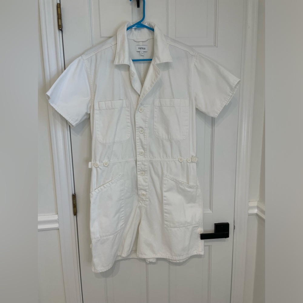 Pistola Parker Denim Romper - Macadamia - Sz L